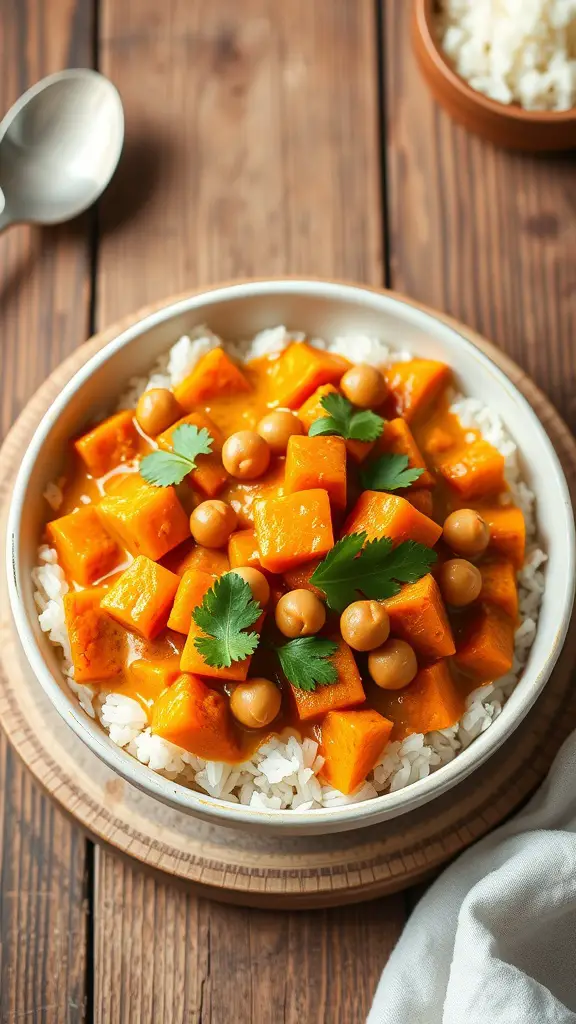 Savory Sweet Potato and Chickpea Curry Recipe